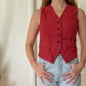 Zara Red Vest